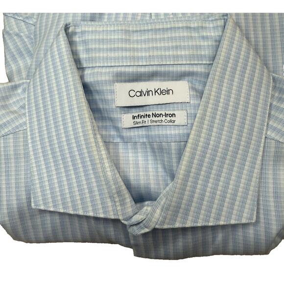 8 Calvin Klein Regular-Fit Non-Iron Dress Men's Shirt 32/33 Size /1 Slim Fit LOT - Picture 8 of 16